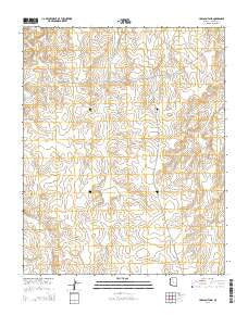 Hualapai Tank Arizona Current topographic map, 1:24000 scale, 7.5 X 7.5 Minute, Year 2014