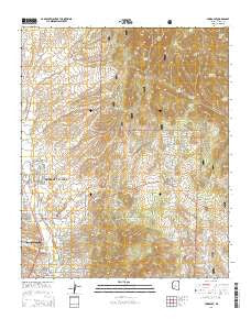 Humboldt Arizona Current topographic map, 1:24000 scale, 7.5 X 7.5 Minute, Year 2014