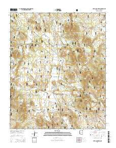 Hutch Mountain Arizona Current topographic map, 1:24000 scale, 7.5 X 7.5 Minute, Year 2014