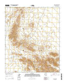 Ibex Peak Arizona Current topographic map, 1:24000 scale, 7.5 X 7.5 Minute, Year 2014