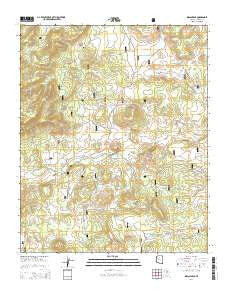 Indian Peak Arizona Current topographic map, 1:24000 scale, 7.5 X 7.5 Minute, Year 2014