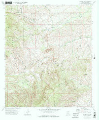 Jackson Mtn. Arizona Historical topographic map, 1:24000 scale, 7.5 X 7.5 Minute, Year 1972