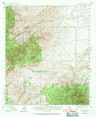 Jackson Mtn. Arizona Historical topographic map, 1:62500 scale, 15 X 15 Minute, Year 1944