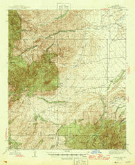 Jackson Mtn. Arizona Historical topographic map, 1:62500 scale, 15 X 15 Minute, Year 1946