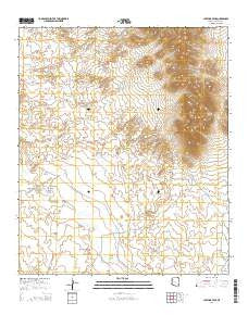 Javelina Peak Arizona Current topographic map, 1:24000 scale, 7.5 X 7.5 Minute, Year 2014