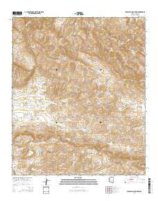 Jerusalem Mountain Arizona Current topographic map, 1:24000 scale, 7.5 X 7.5 Minute, Year 2014