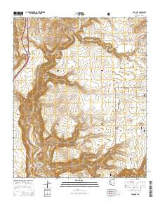 Joes Hill Arizona Current topographic map, 1:24000 scale, 7.5 X 7.5 Minute, Year 2014