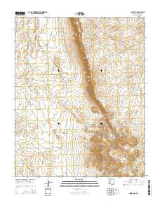 Jones Hill Arizona Current topographic map, 1:24000 scale, 7.5 X 7.5 Minute, Year 2014