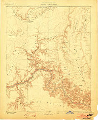 Kaibab Arizona Historical topographic map, 1:250000 scale, 1 X 1 Degree, Year 1886