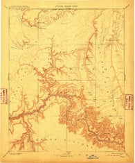 Kaibab Arizona Historical topographic map, 1:250000 scale, 1 X 1 Degree, Year 1886