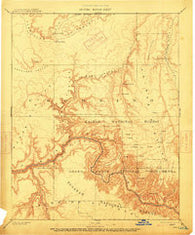 Kaibab Arizona Historical topographic map, 1:250000 scale, 1 X 1 Degree, Year 1886