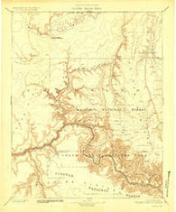 Kaibab Arizona Historical topographic map, 1:250000 scale, 1 X 1 Degree, Year 1886