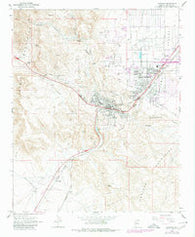 Kingman Arizona Historical topographic map, 1:24000 scale, 7.5 X 7.5 Minute, Year 1967