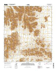 Kino Peak Arizona Current topographic map, 1:24000 scale, 7.5 X 7.5 Minute, Year 2014