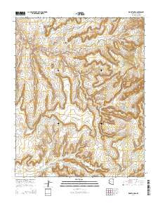 Kinusta Mesa Arizona Current topographic map, 1:24000 scale, 7.5 X 7.5 Minute, Year 2014