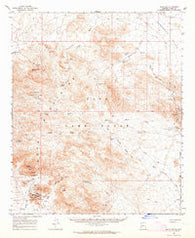 Kofa Butte Arizona Historical topographic map, 1:62500 scale, 15 X 15 Minute, Year 1962