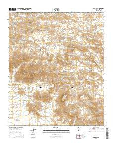 Kofa Butte Arizona Current topographic map, 1:24000 scale, 7.5 X 7.5 Minute, Year 2014