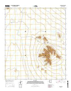 Kom Vo Arizona Current topographic map, 1:24000 scale, 7.5 X 7.5 Minute, Year 2014