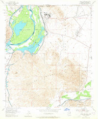 Laguna Dam Arizona Historical topographic map, 1:24000 scale, 7.5 X 7.5 Minute, Year 1955