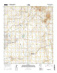 Lewis Springs Arizona Current topographic map, 1:24000 scale, 7.5 X 7.5 Minute, Year 2014