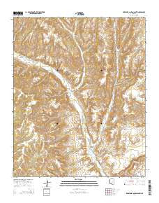Limestone Canyon South Arizona Current topographic map, 1:24000 scale, 7.5 X 7.5 Minute, Year 2014
