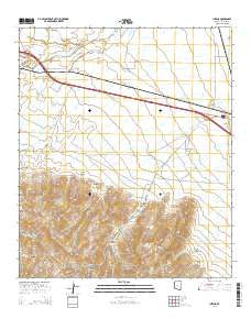 Luzena Arizona Current topographic map, 1:24000 scale, 7.5 X 7.5 Minute, Year 2014