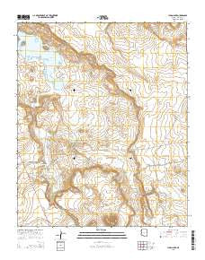 Lyman Lake Arizona Current topographic map, 1:24000 scale, 7.5 X 7.5 Minute, Year 2014