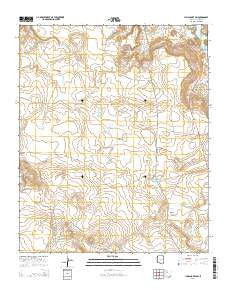 Lyman Lake SW Arizona Current topographic map, 1:24000 scale, 7.5 X 7.5 Minute, Year 2014