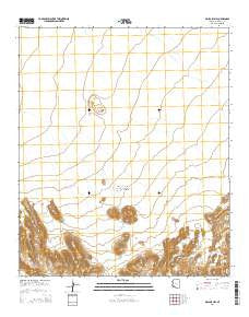 Malpais Hill Arizona Current topographic map, 1:24000 scale, 7.5 X 7.5 Minute, Year 2014