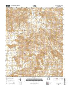 Malpais Mesa NE Arizona Current topographic map, 1:24000 scale, 7.5 X 7.5 Minute, Year 2014