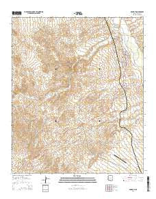 Mammoth Arizona Current topographic map, 1:24000 scale, 7.5 X 7.5 Minute, Year 2014