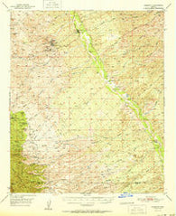 Mammoth Arizona Historical topographic map, 1:62500 scale, 15 X 15 Minute, Year 1951