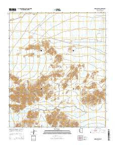 Margies Peak Arizona Current topographic map, 1:24000 scale, 7.5 X 7.5 Minute, Year 2014