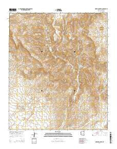 Markham Creek Arizona Current topographic map, 1:24000 scale, 7.5 X 7.5 Minute, Year 2014
