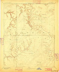 Marsh Pass Arizona Historical topographic map, 1:250000 scale, 1 X 1 Degree, Year 1892