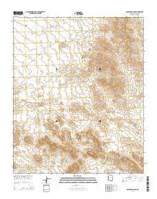 McCracken Peak Arizona Current topographic map, 1:24000 scale, 7.5 X 7.5 Minute, Year 2014