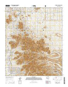 McDowell Peak Arizona Current topographic map, 1:24000 scale, 7.5 X 7.5 Minute, Year 2014