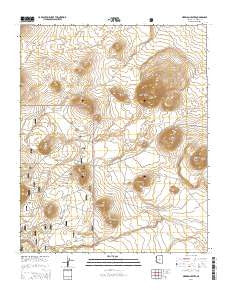Merriam Crater Arizona Current topographic map, 1:24000 scale, 7.5 X 7.5 Minute, Year 2014