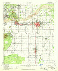 Mesa Arizona Historical topographic map, 1:62500 scale, 15 X 15 Minute, Year 1952