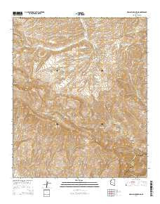 Mescal Warm Spring Arizona Current topographic map, 1:24000 scale, 7.5 X 7.5 Minute, Year 2014