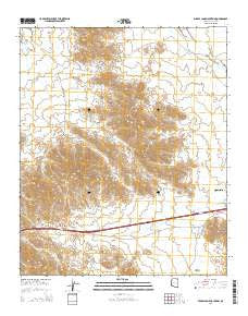 Middle Camp Mountain Arizona Current topographic map, 1:24000 scale, 7.5 X 7.5 Minute, Year 2014