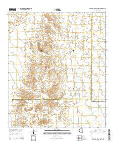 Middle Mountains North Arizona Current topographic map, 1:24000 scale, 7.5 X 7.5 Minute, Year 2014