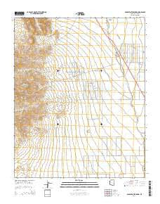 Middle Water Spring Arizona Current topographic map, 1:24000 scale, 7.5 X 7.5 Minute, Year 2014