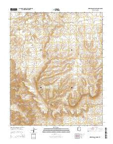 Milkweed Canyon SW Arizona Current topographic map, 1:24000 scale, 7.5 X 7.5 Minute, Year 2014
