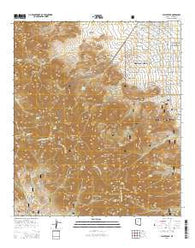 Miller Peak Arizona Current topographic map, 1:24000 scale, 7.5 X 7.5 Minute, Year 2014