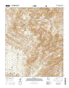 Mine Mountain Arizona Current topographic map, 1:24000 scale, 7.5 X 7.5 Minute, Year 2014