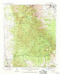 Mingus Mtn Arizona Historical topographic map, 1:62500 scale, 15 X 15 Minute, Year 1944