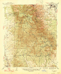 Mingus Mtn Arizona Historical topographic map, 1:62500 scale, 15 X 15 Minute, Year 1947