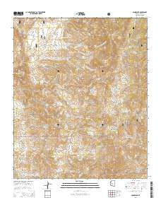Minnehaha Arizona Current topographic map, 1:24000 scale, 7.5 X 7.5 Minute, Year 2014