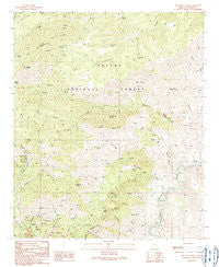 Mitchell Peak Arizona Historical topographic map, 1:24000 scale, 7.5 X 7.5 Minute, Year 1989